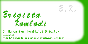brigitta komlodi business card